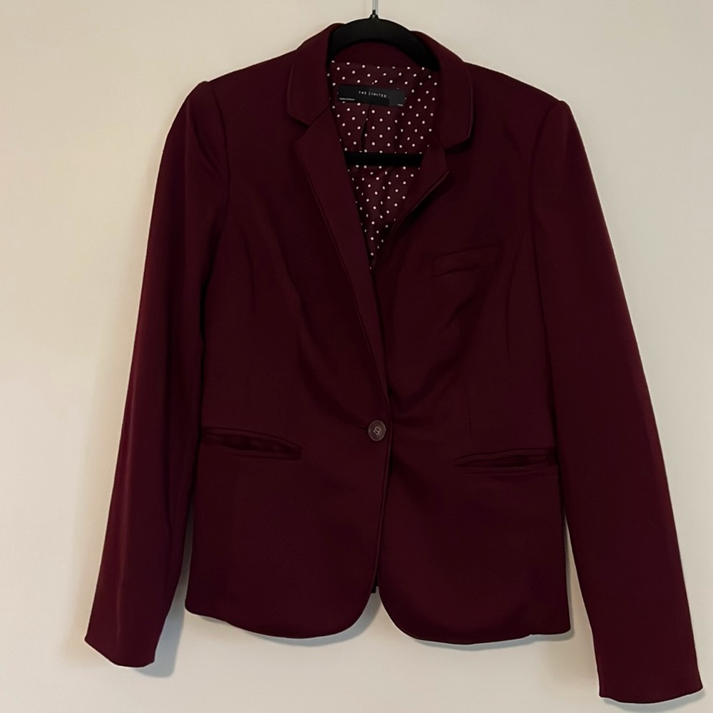 The Limited Burgundy Blazer